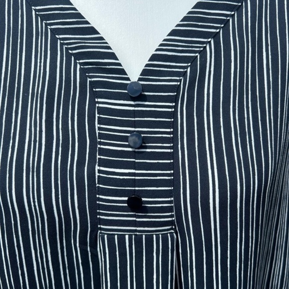 Van Heusen blue and white tunic style blouse top - Picture 4 of 10